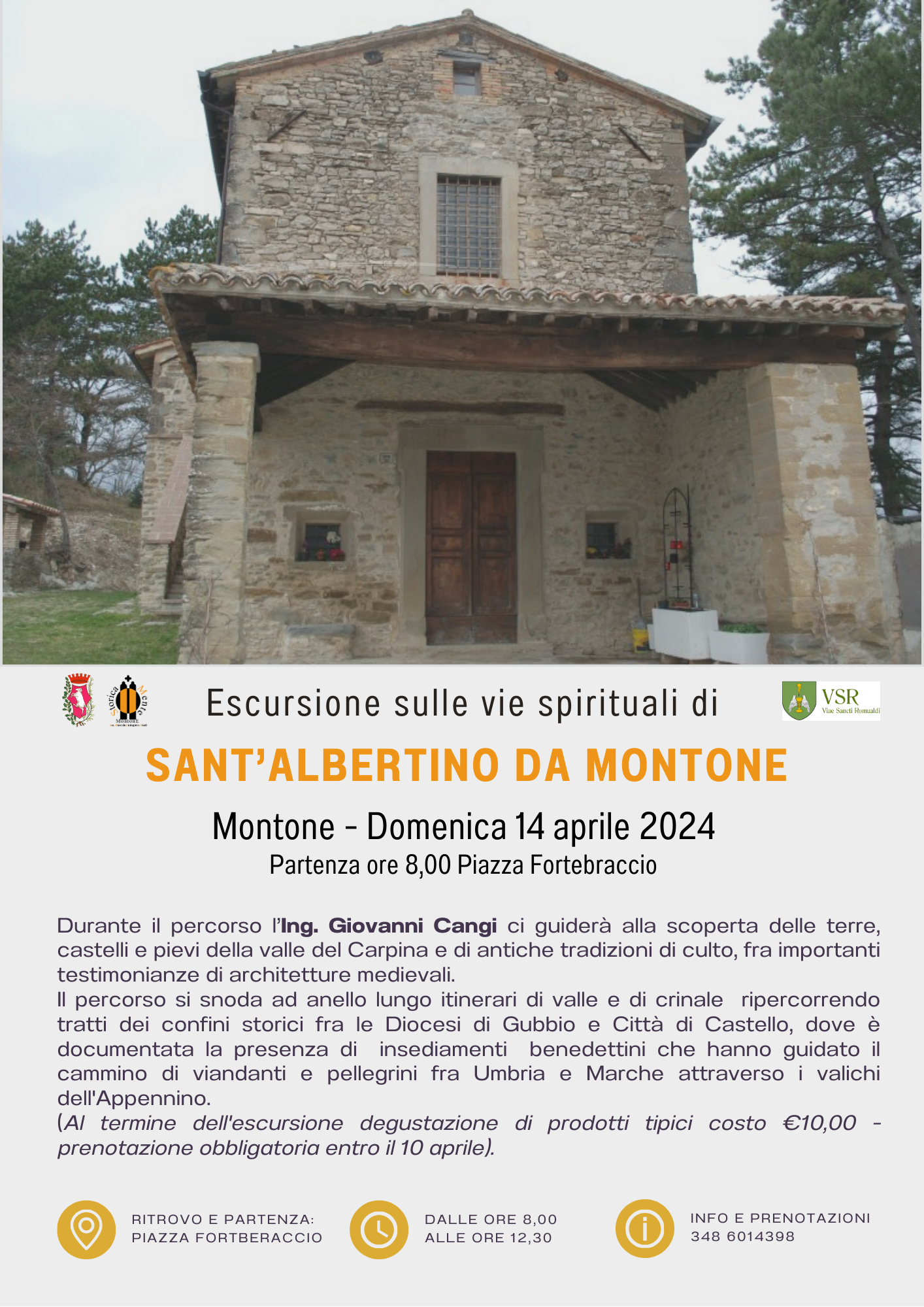 Montone – Domenica 14 aprile escursione sulle vie spirituali di Sant’Albertino