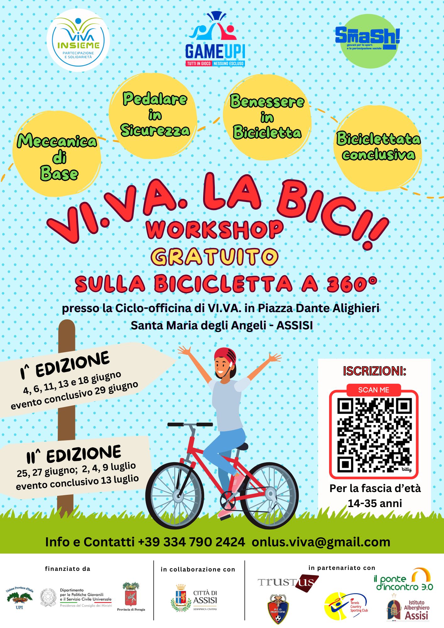 Workshop gratuito “VI.VA. LA BICI!” grazie al progetto Smash!