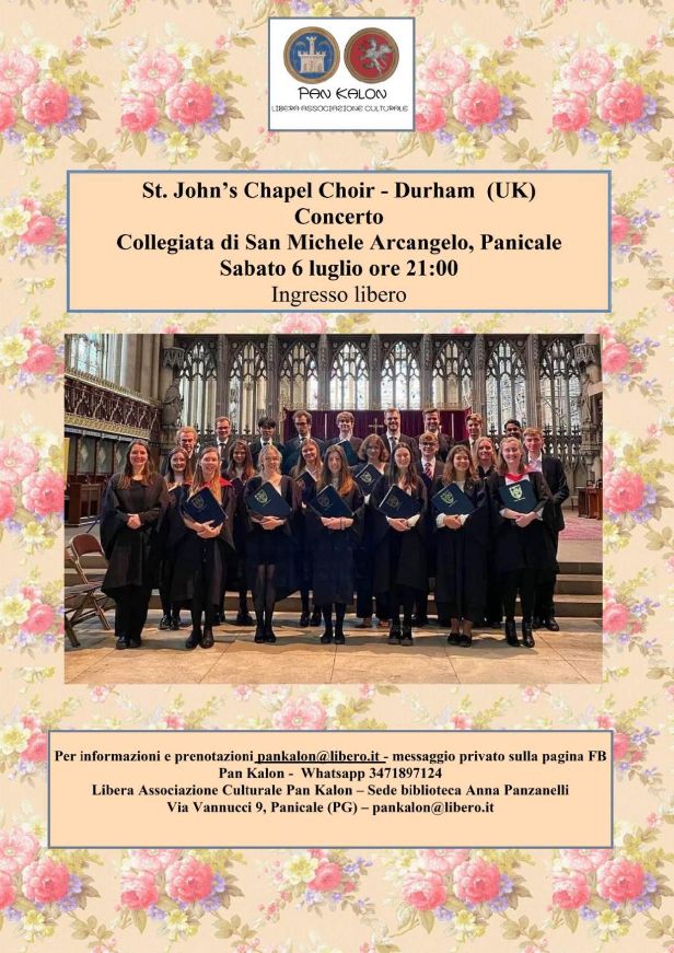 Panicale – Alla Collegiata il St. John’s Chapel Choir in concerto