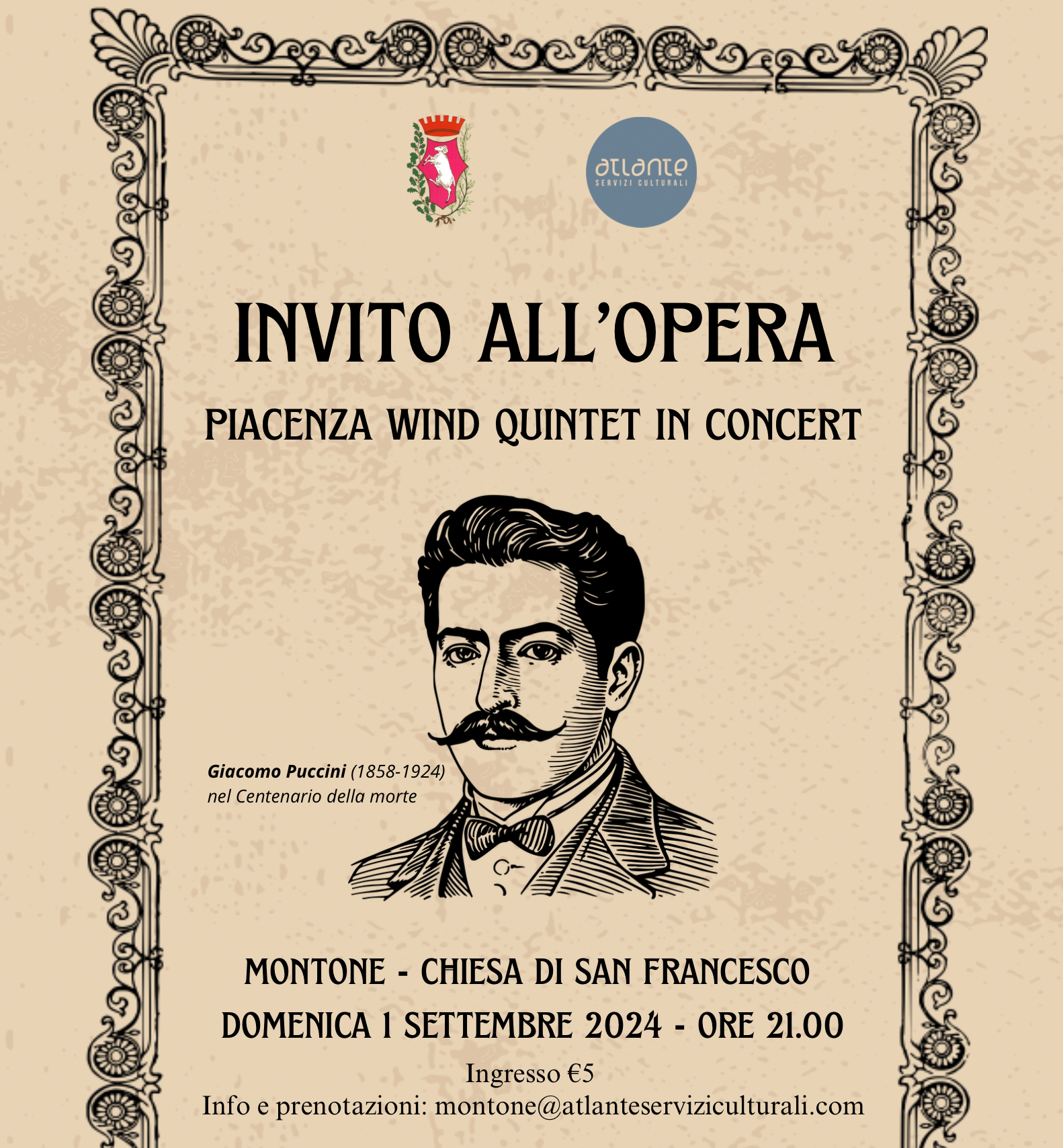 Montone – Serata all’Opera con il Piacenza Wind Quintet