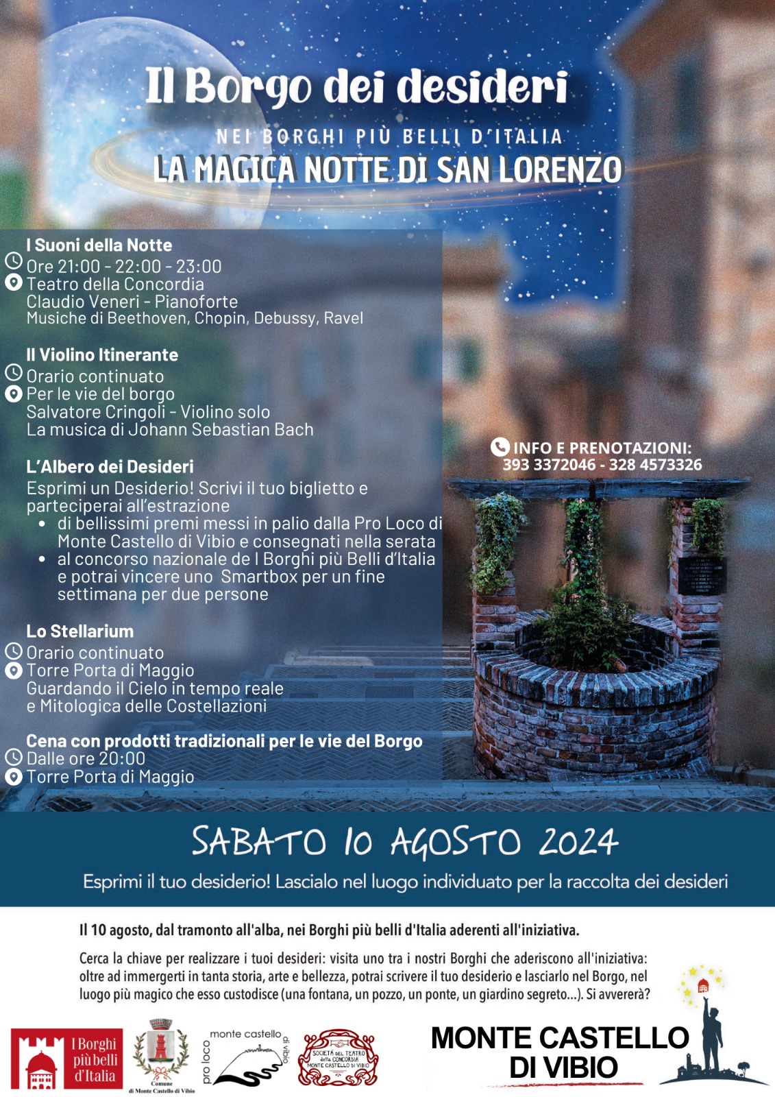 Monte Castello di Vibio – Il 10 agosto sarà  “Il Borgo dei desideri”