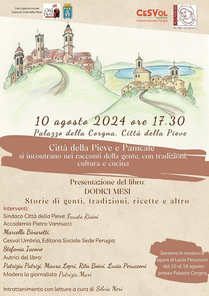 A Città della Pieve la presentazione di “Dodici Mesi, storie di genti, tradizioni, ricette e altro”