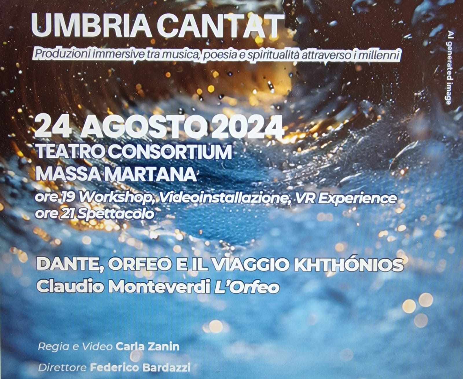 Massa Martana -  UMBRIA CANTAT dal 21 al 24 agosto spettacolo itinerante di “Dante, Orfeo e il viaggio khthónios” di Claudio Monteverdi