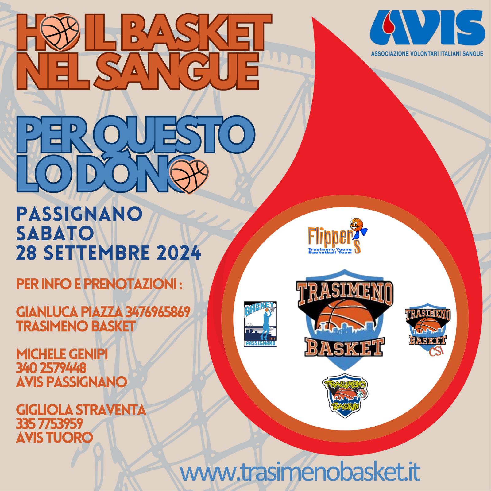 Sport e solidarietà -  Trasimeno Basket a fianco di Avis