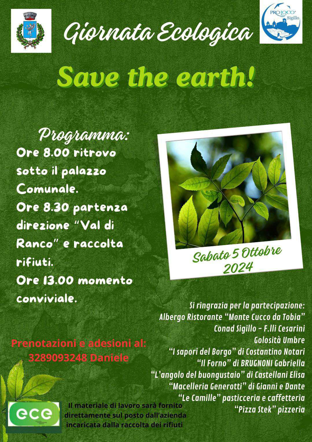 Sigillo – Sabato 5 ottobre torna la “Giornata Ecologica”