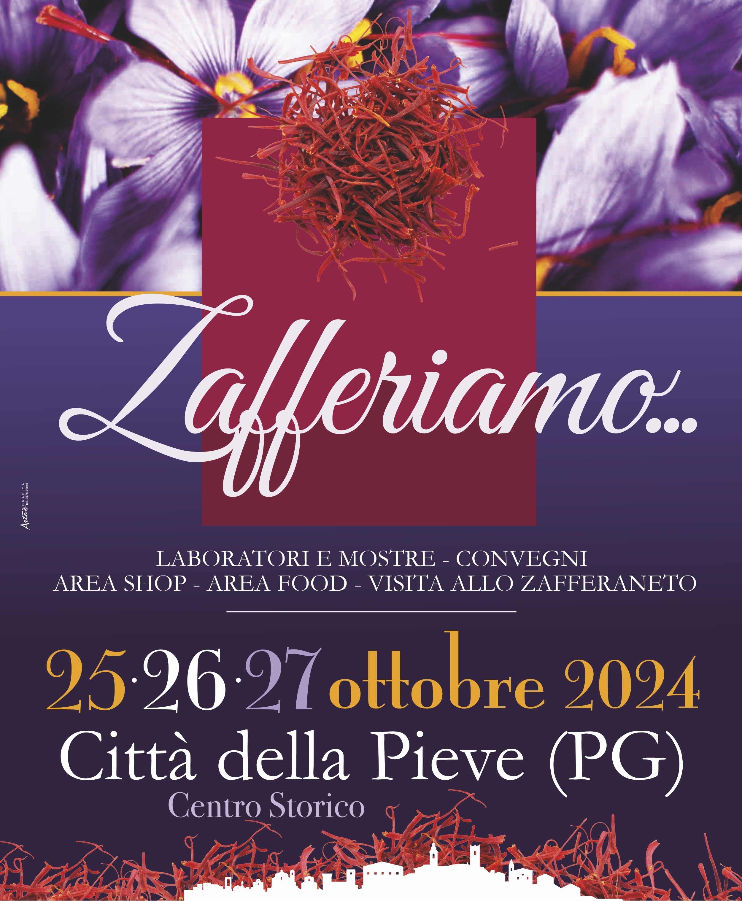 “Zafferiamo” – Dal 25 al 27 ottobre Città della Pieve celebra il suo prodotto di punta