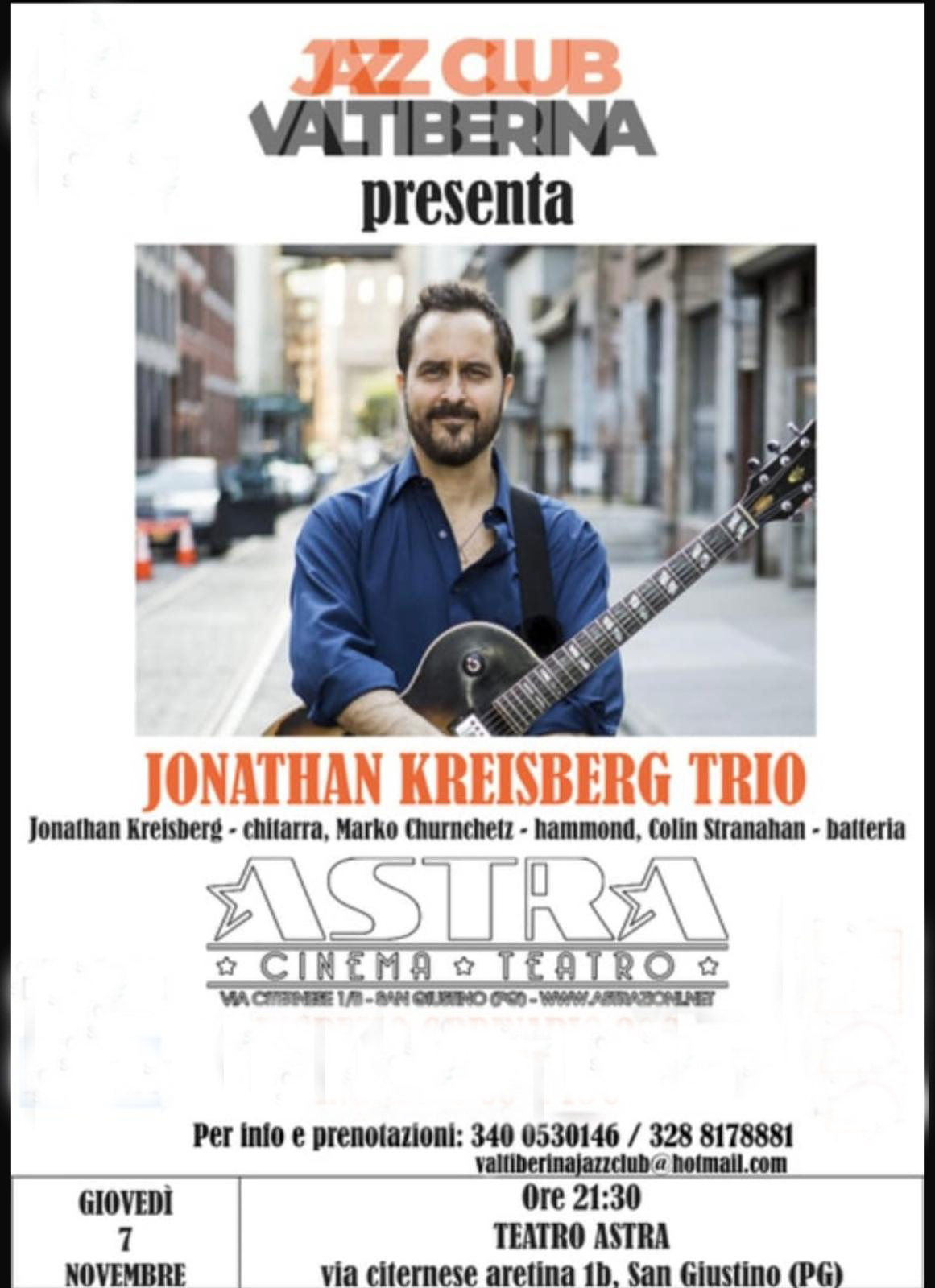 San Giustino – Jonathan Kreisberg Trio in concerto