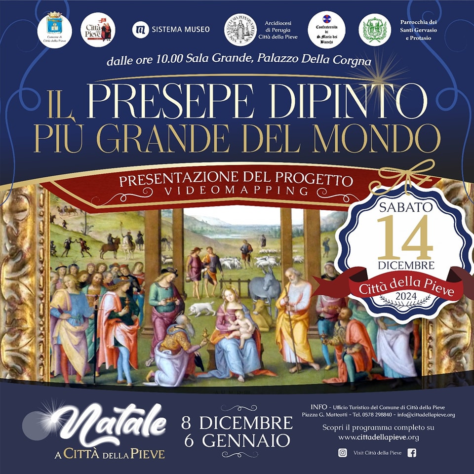 A Città della Pieve il “Presepe dipinto più grande del mondo”