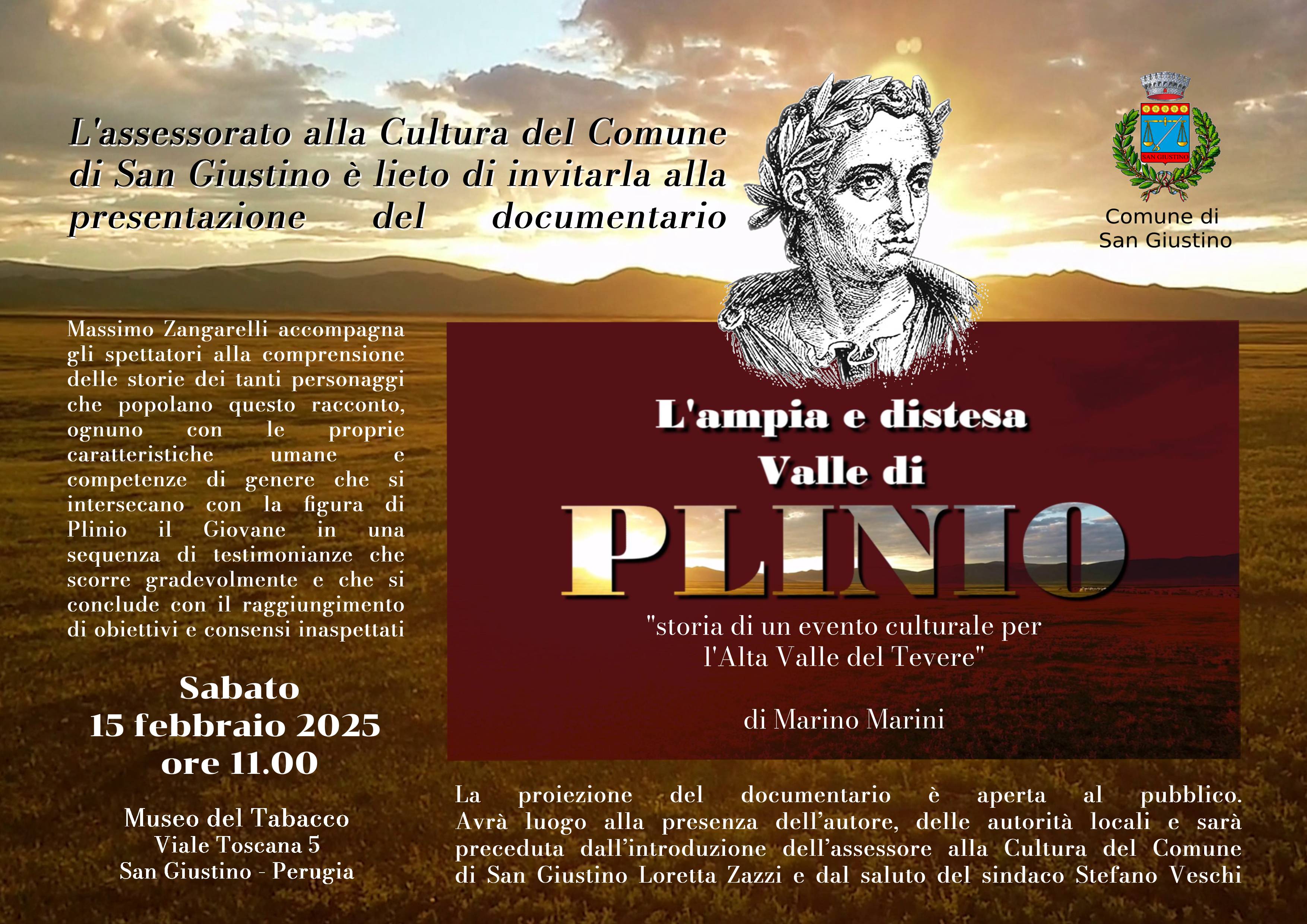 San Giustino – Presentazione del documentario “L’ampia e distesa Valle di Plinio”