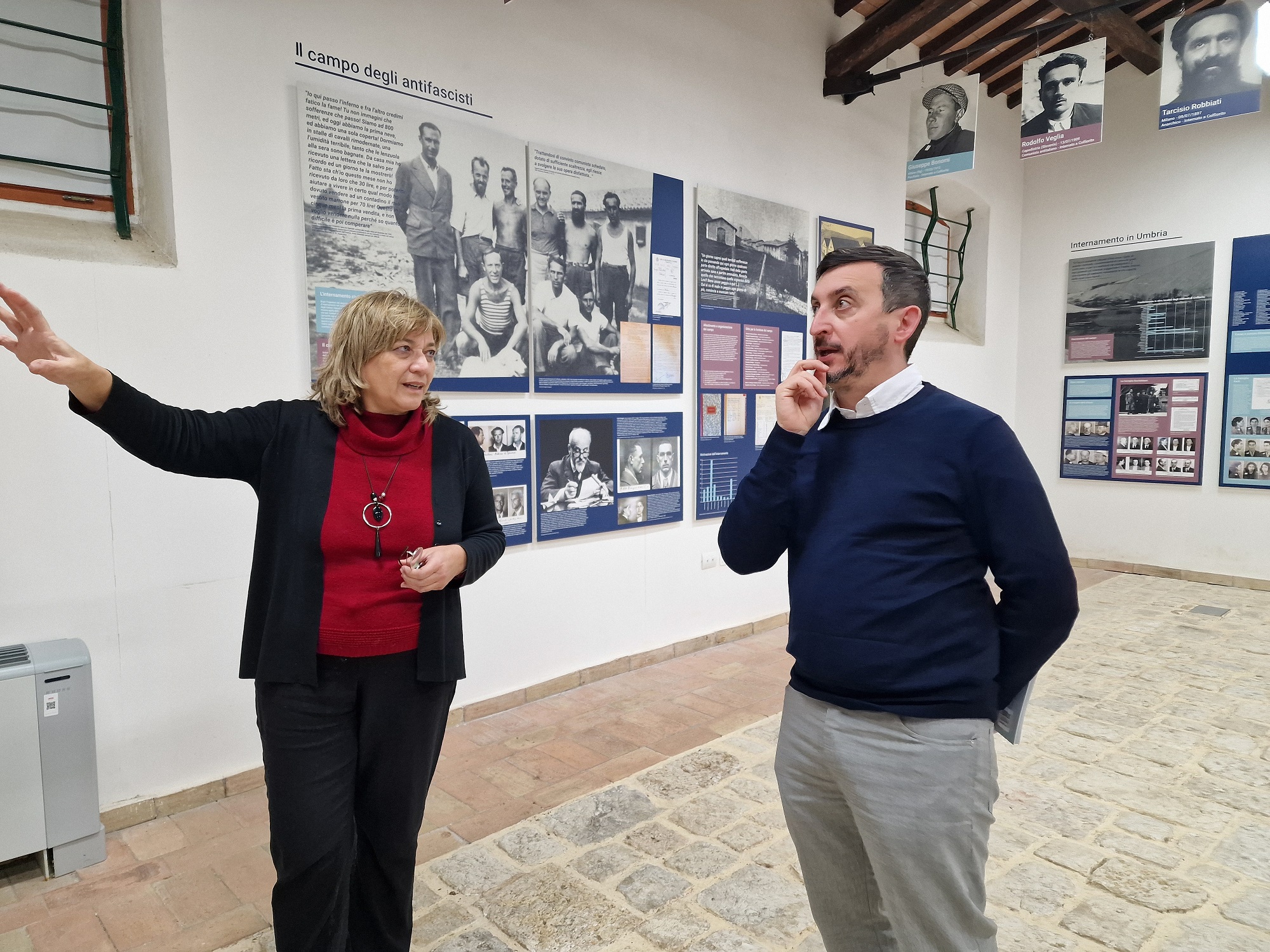 Colfiorito – Il vicepresidente Pasquali in visita al Memoriale del Campo di concentramento