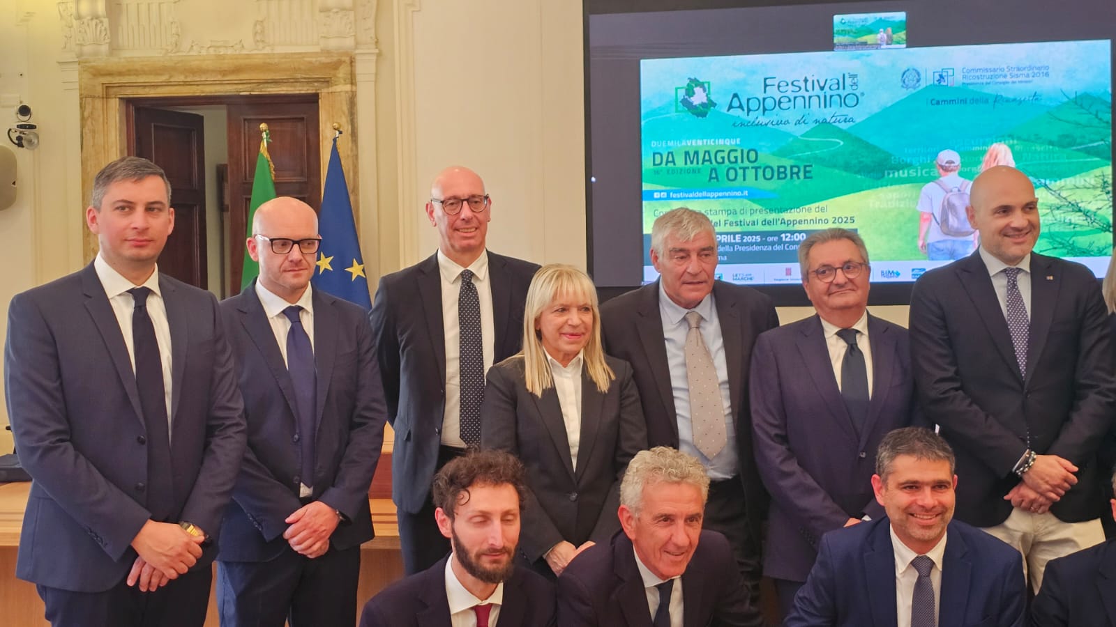 Foto di gruppo, presentazione Festival dell’Appennino 2025