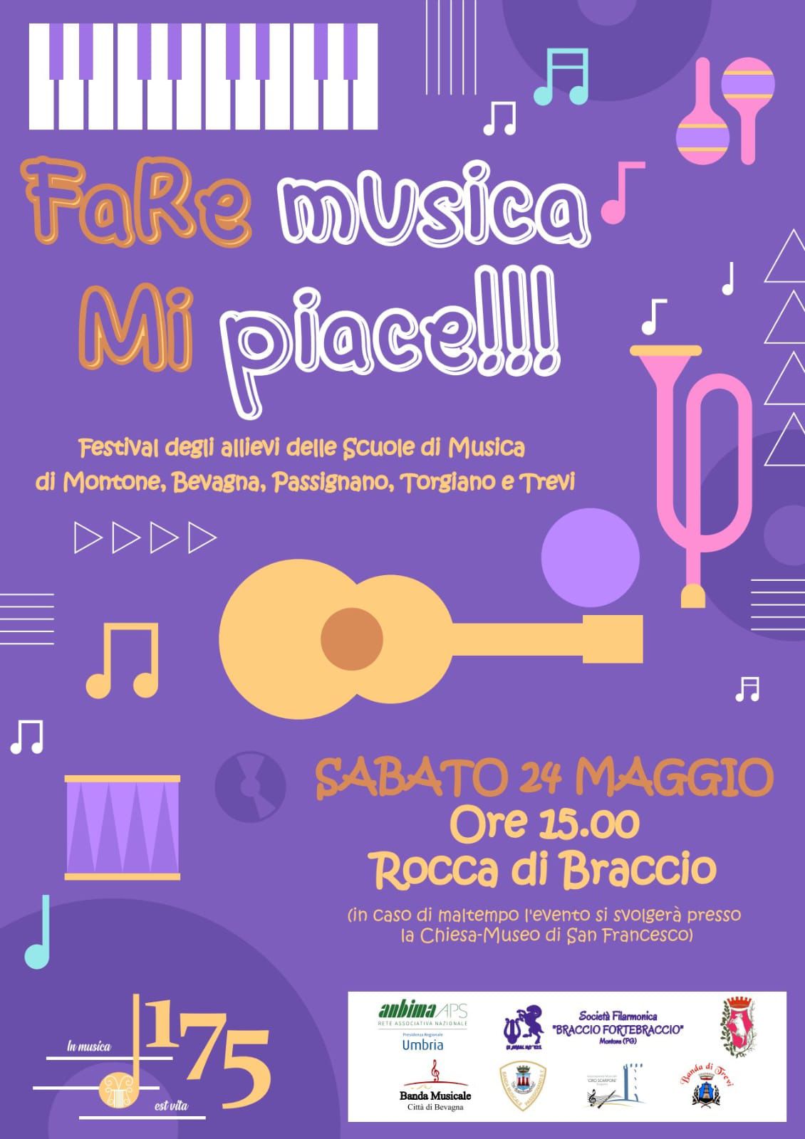 Montone – Sabato 24 maggio arriva "Fare musica mi piace!!!"