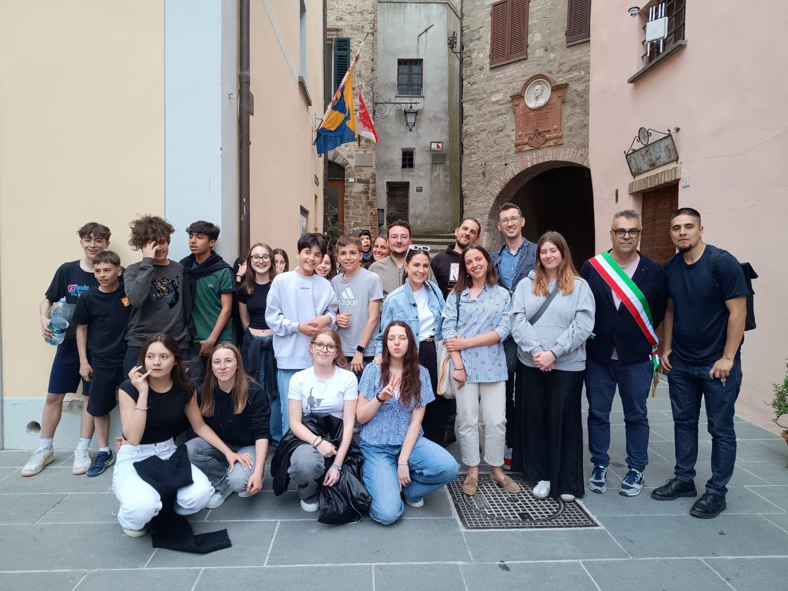 Studenti in visita a Montone con il progetto Erasmus