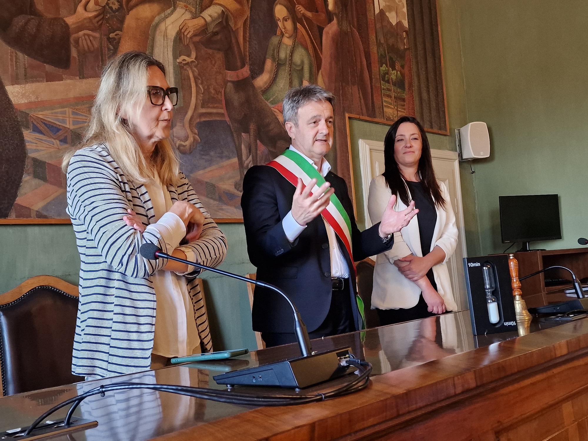 Da destra Mattaioli, Lagetti e Burzigotti