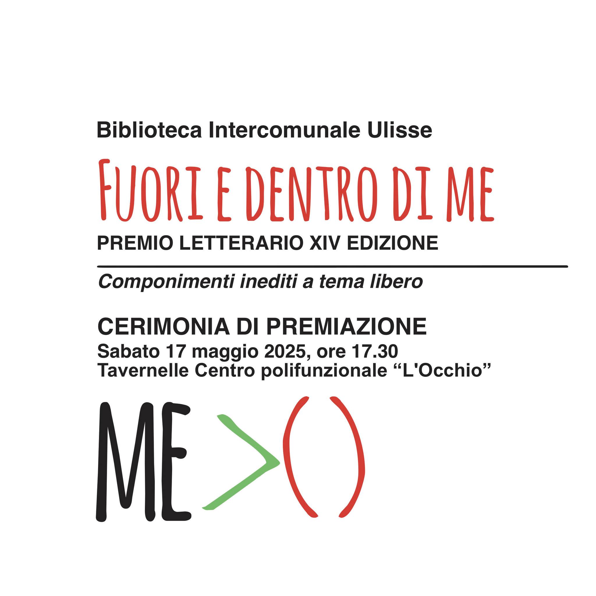 "Fuori e dentro di me", sabato la premiazione della XIV edizione del concorso