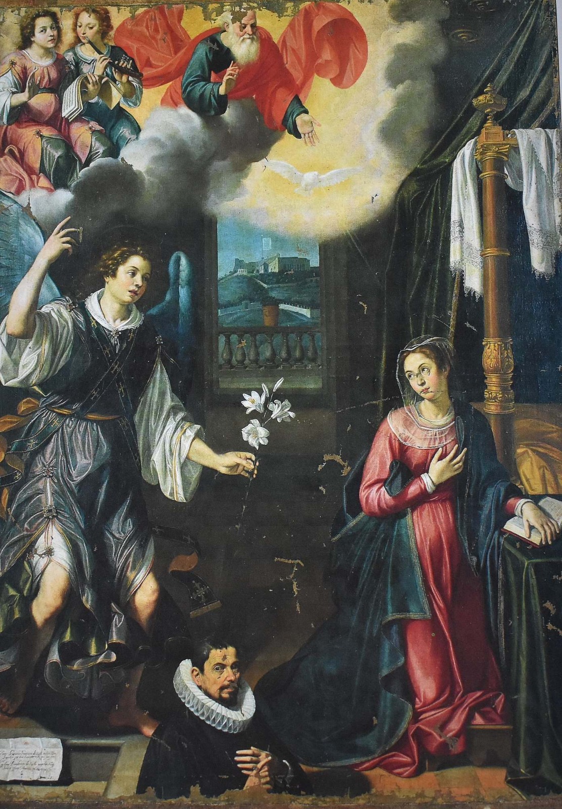 La tela dell'Annunciazione di Ippolito Borghese di Sigillo
