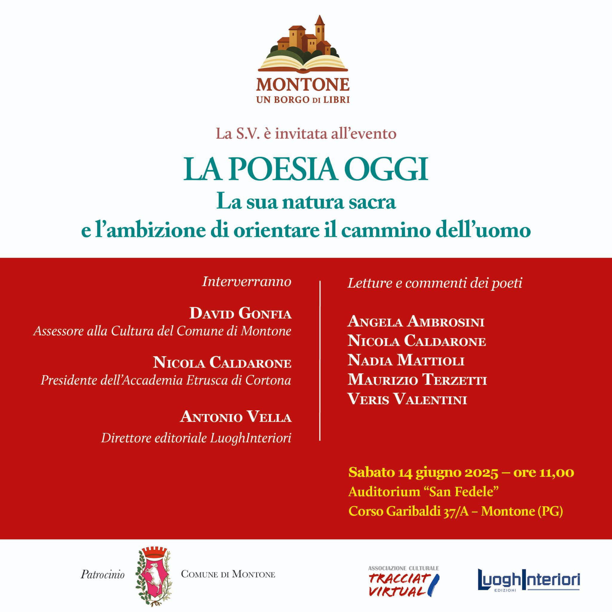 Montone, un borgo di libri: la poesia protagonista dell’ultimo incontro