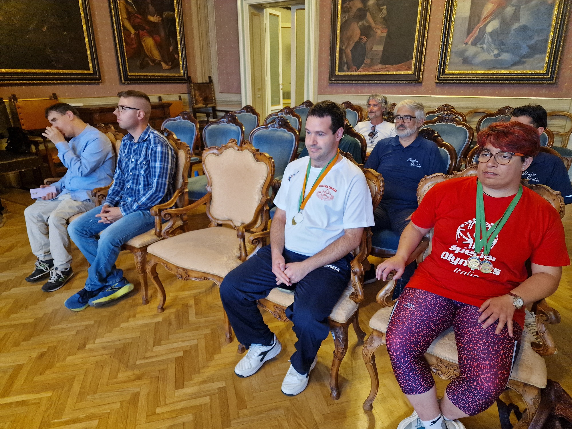Gli atleti ricevuti oggi