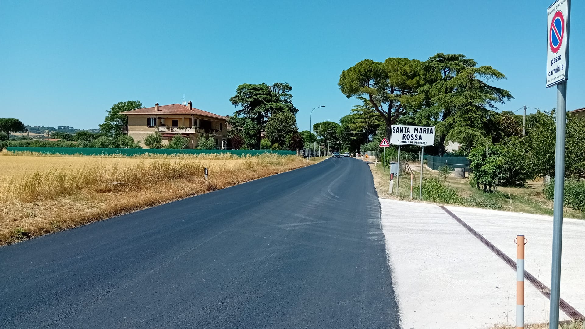 Viabilità – Terminato il rifacimento del manto stradale nel centro abitato di Santa Maria Rossa