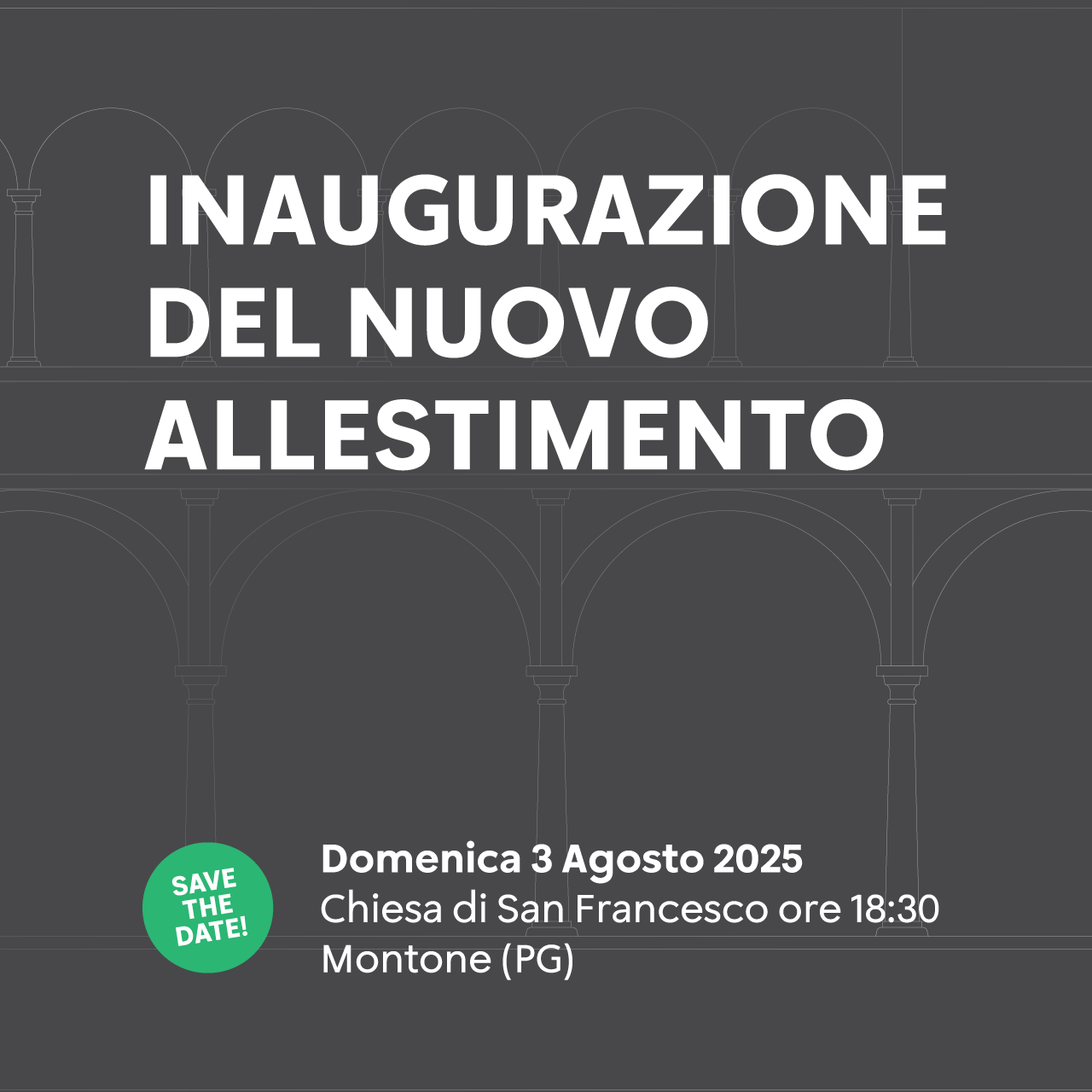 Riapre il 3 agosto il Museo San Francesco di Montone 