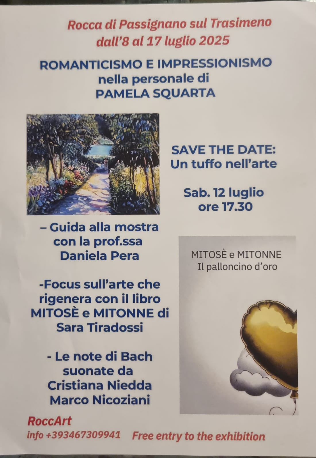 Estate al Trasimeno – Pamela Squarta in mostra alla Rocca di Passignano fino al 17 luglio