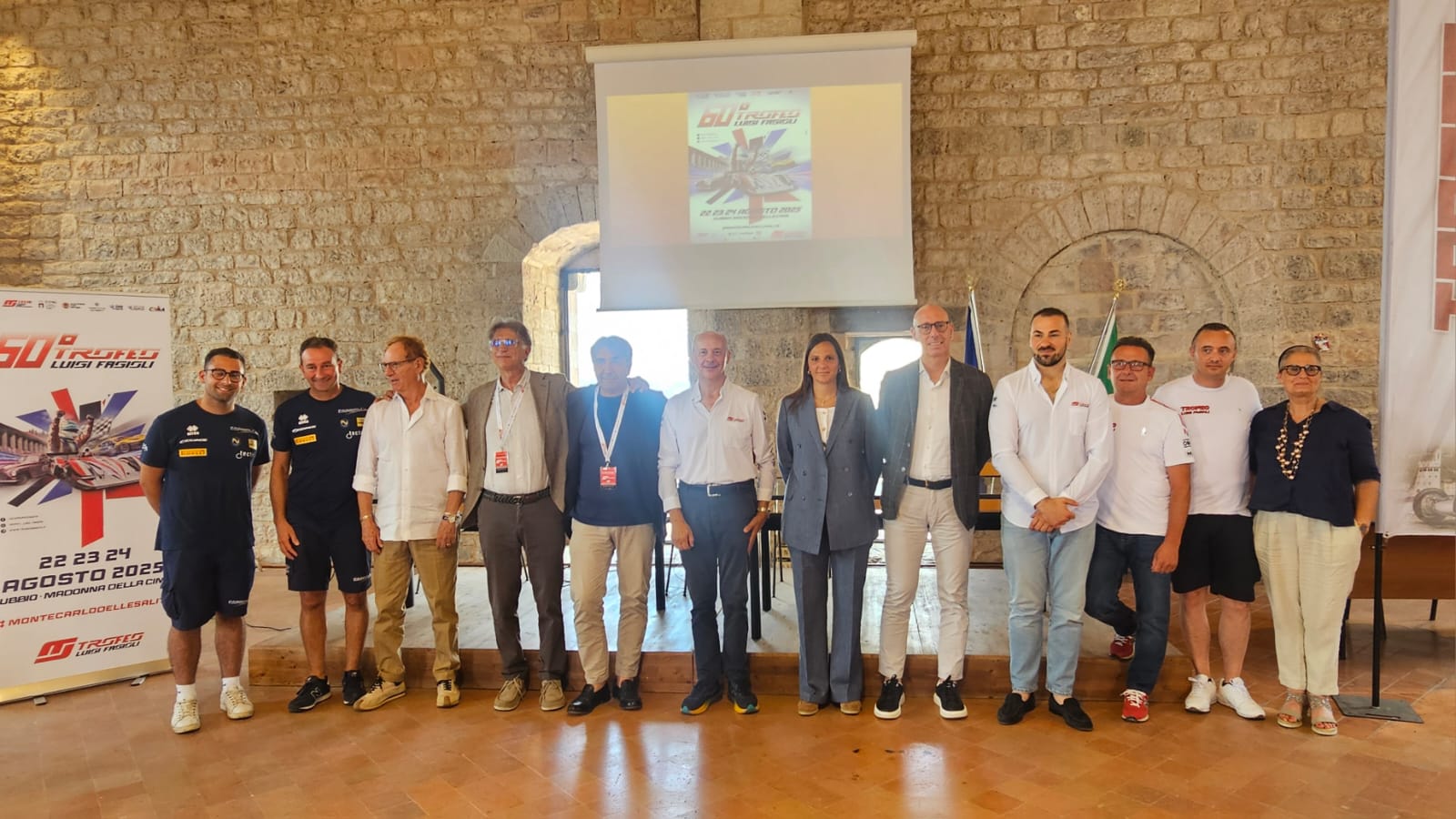 Foto di gruppo della presentazione del  60° Trofeo Fagioli