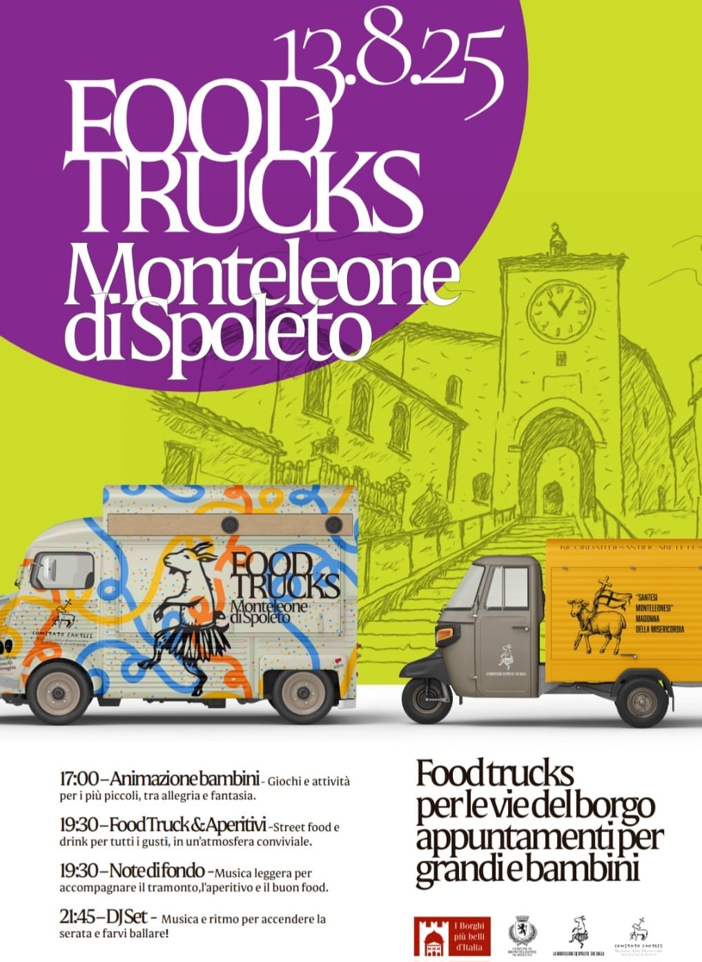 A Monteleone di Spoleto arriva il Food trucks