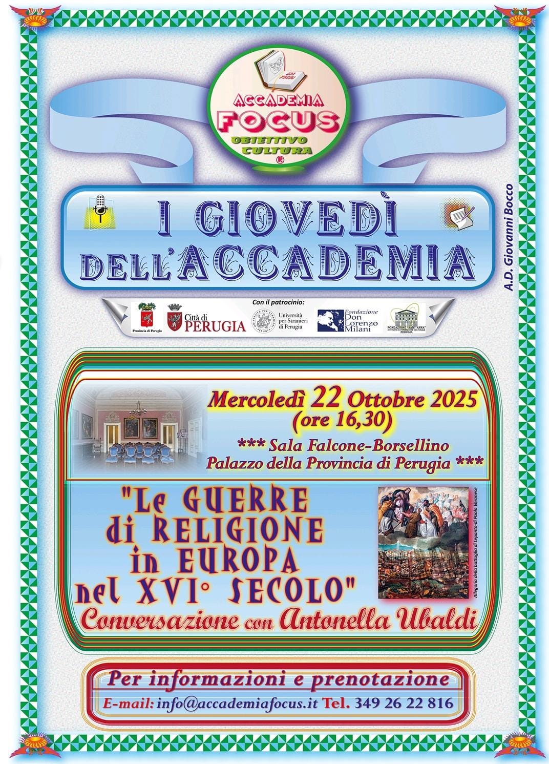 In Provincia – Tornano “I Giovedì dell’Accademia Focus”… di mercoledì