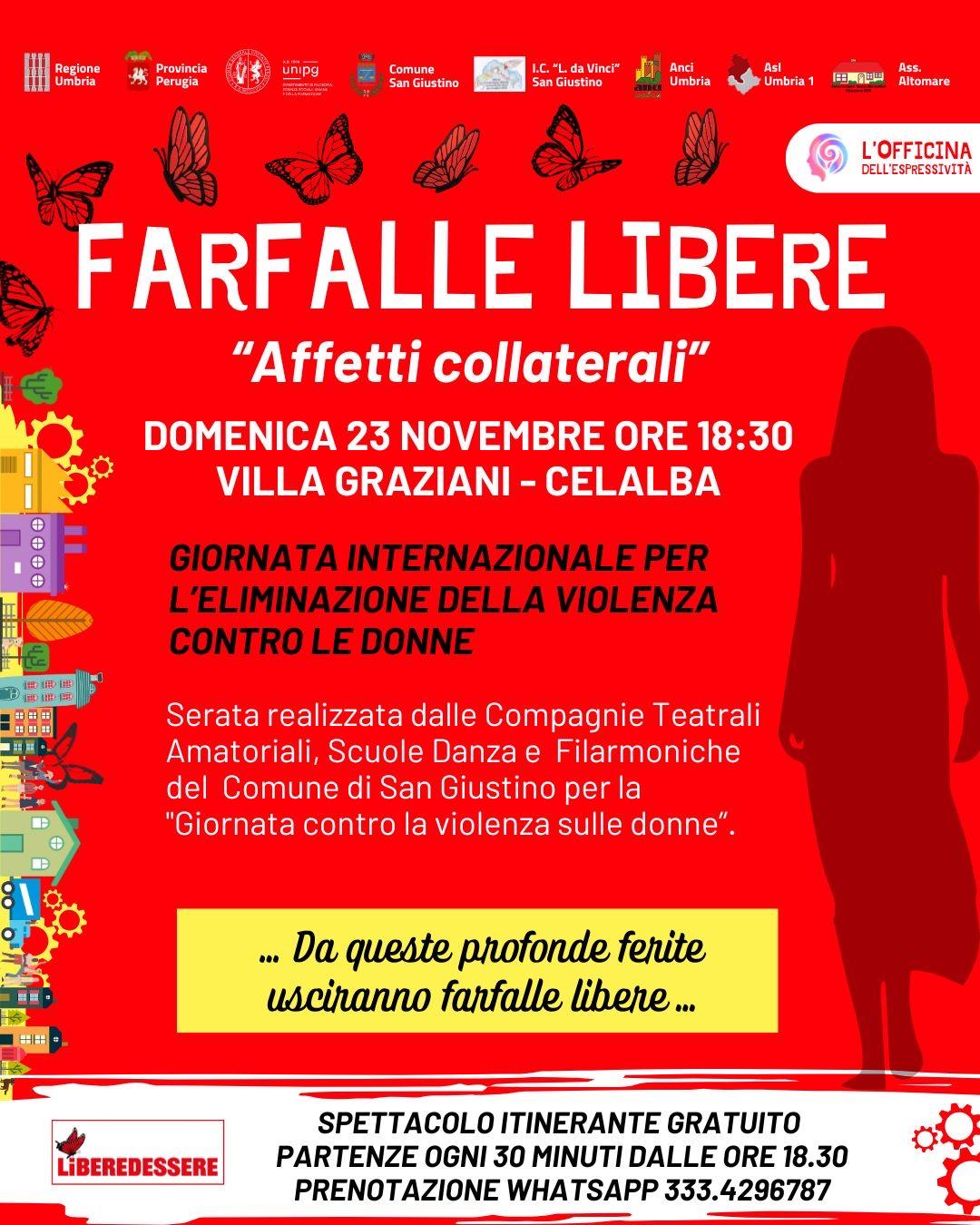 Locandina evento per la Giornata contro la violenza sulle donne