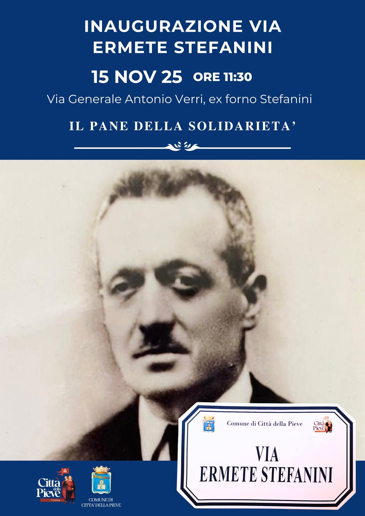 Città della Pieve intitola una via a Ermete Stefanini