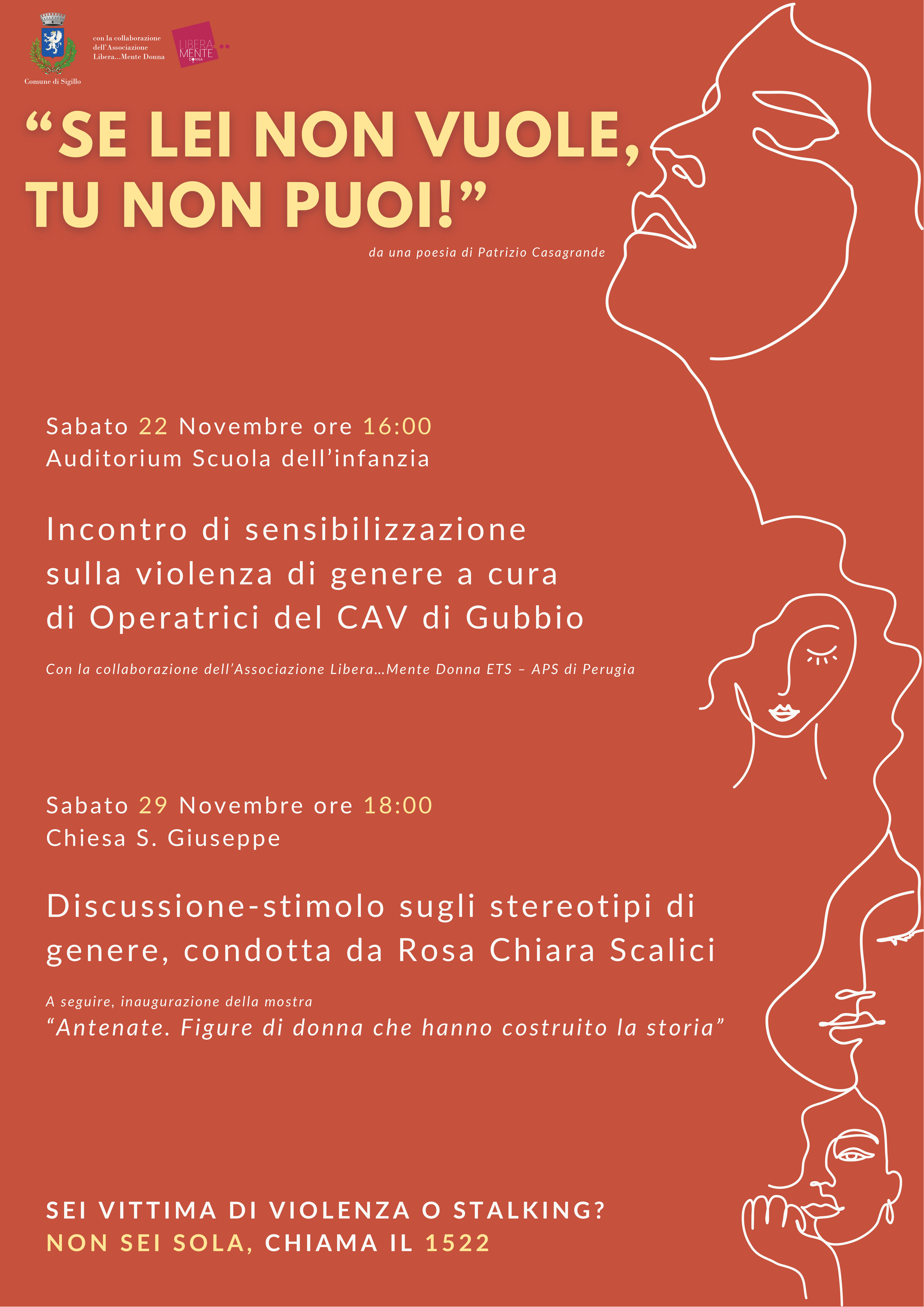 Verso la Giornata contro la violenza sulle donne – Le iniziative a Sigillo