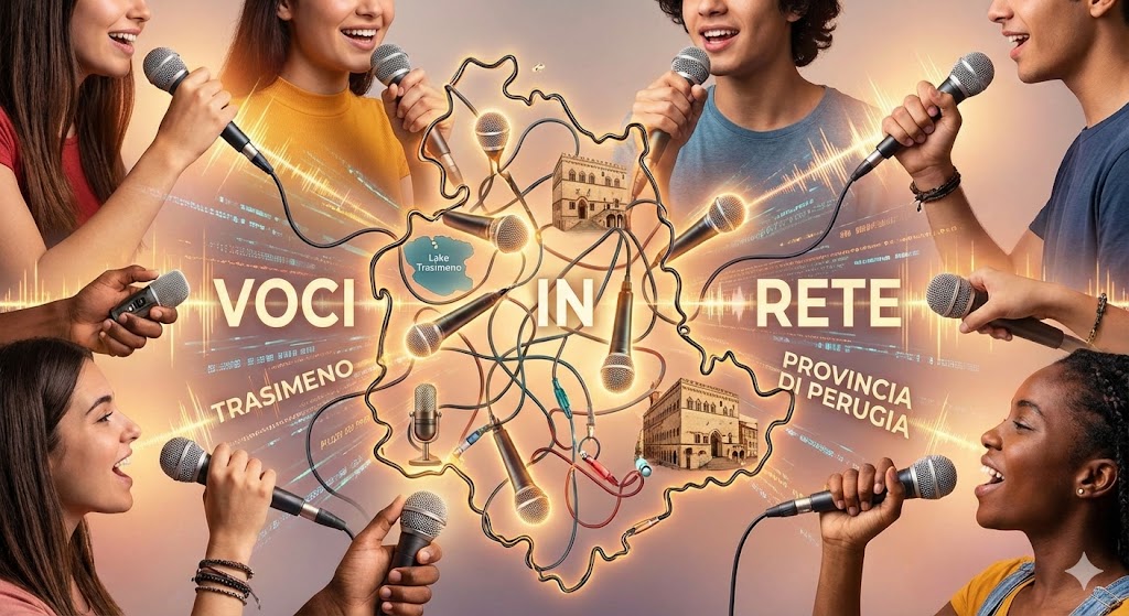 Immagine di giovani, voci e progetti creata con AI