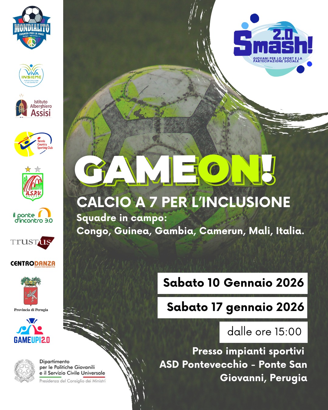 Giovani e sport &ndash; A Ponte San Giovanni torneo di calcio a 7 per l&rsquo;inclusione 