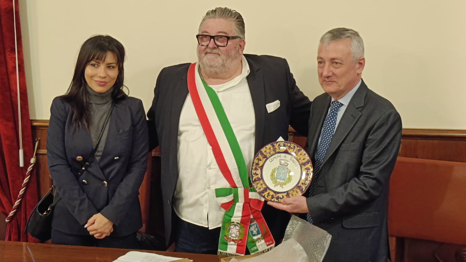 Foto dell'incontro tra il prefetto di Perugia e il Comune di Sigillo