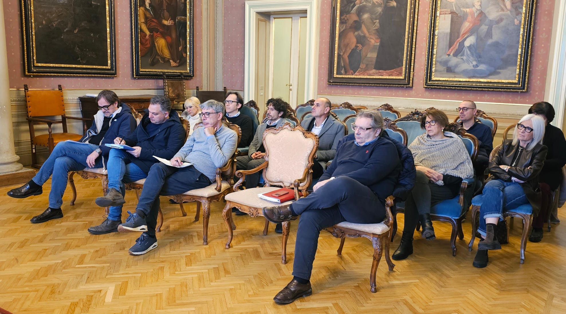 Immagine della presentazione nella sala Falcone e Borsellino di “Ennuplo Wx”