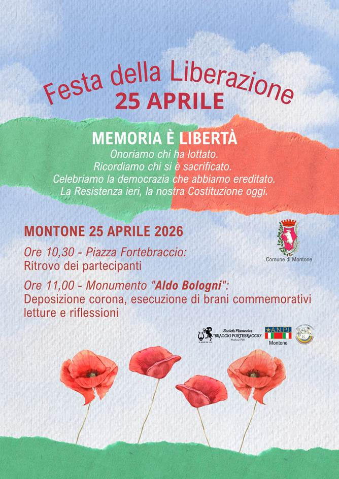 Locandina 25 aprile a Montone