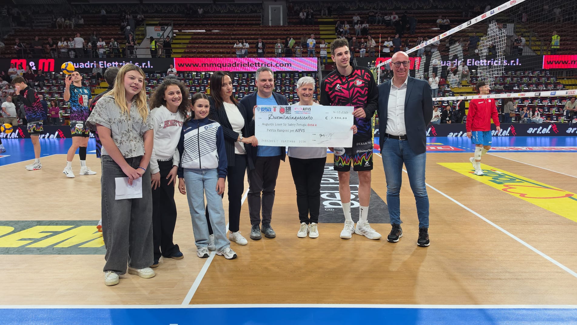 Il club bianconero consegna 2.500 euro all’Associazione Italiana Familiari e Vittime della Strada nell'ambito del progetto della Provincia di Perugia