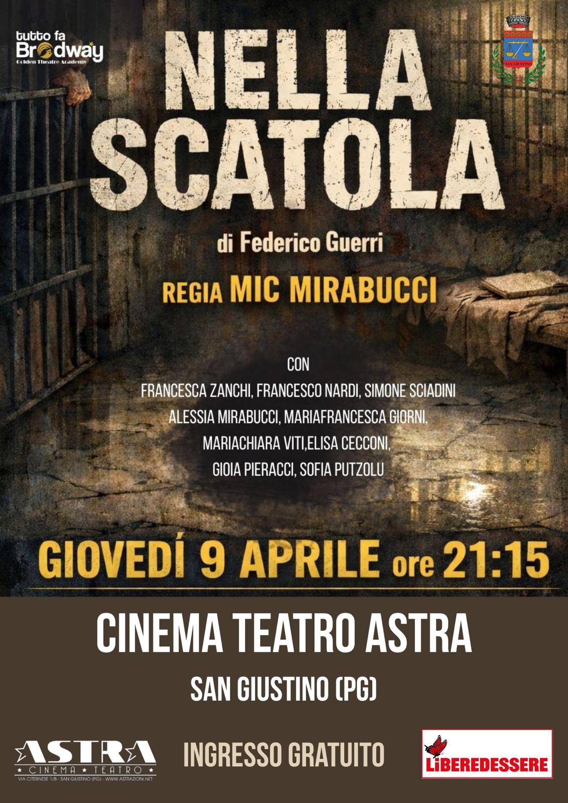 Locandina spettacolo teatrale “Nella Scatola”