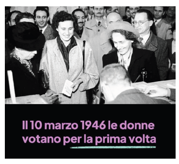 Manifesto con donne al voto
