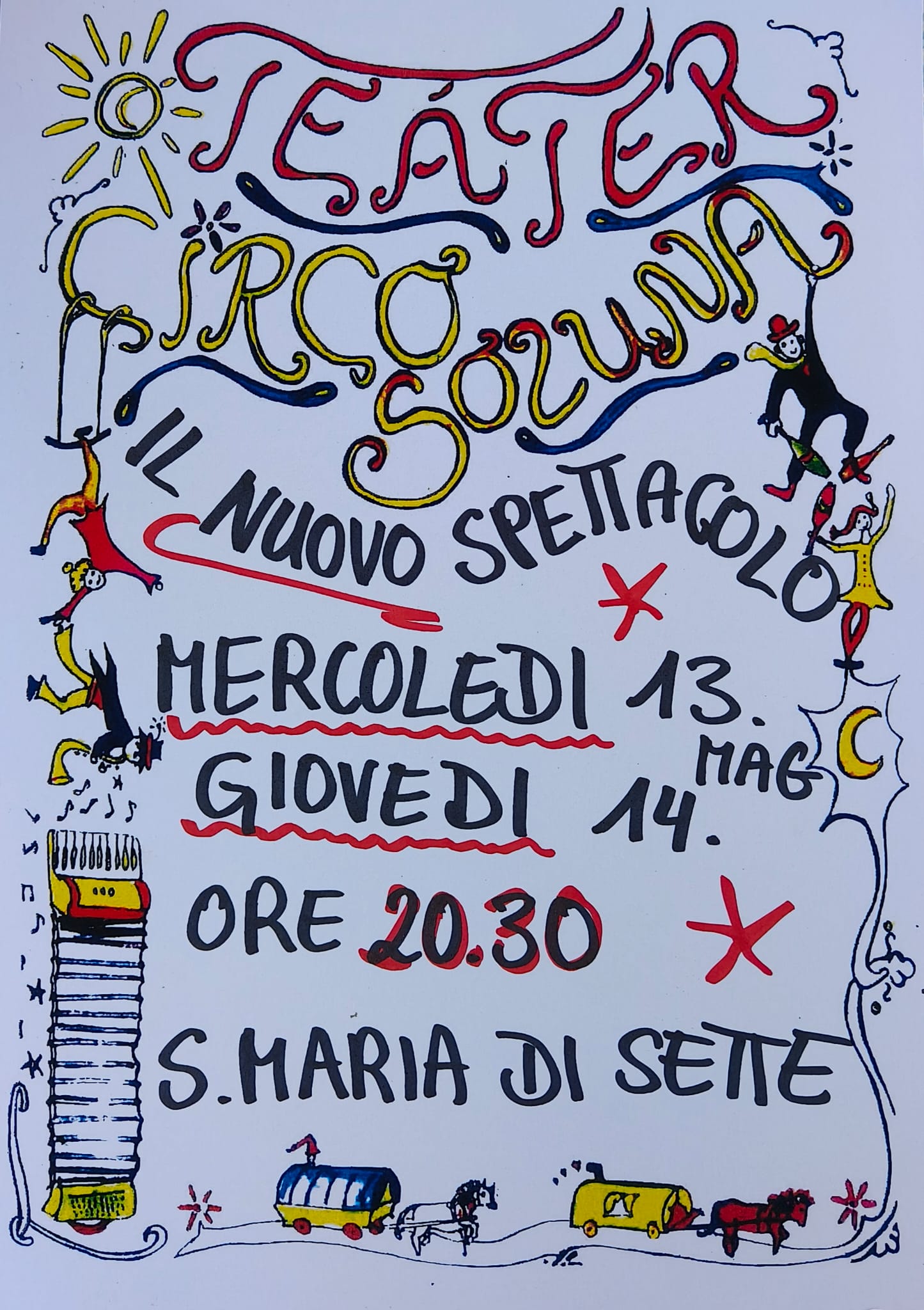 Locandina spettacolo del Circo Teatro Soluna