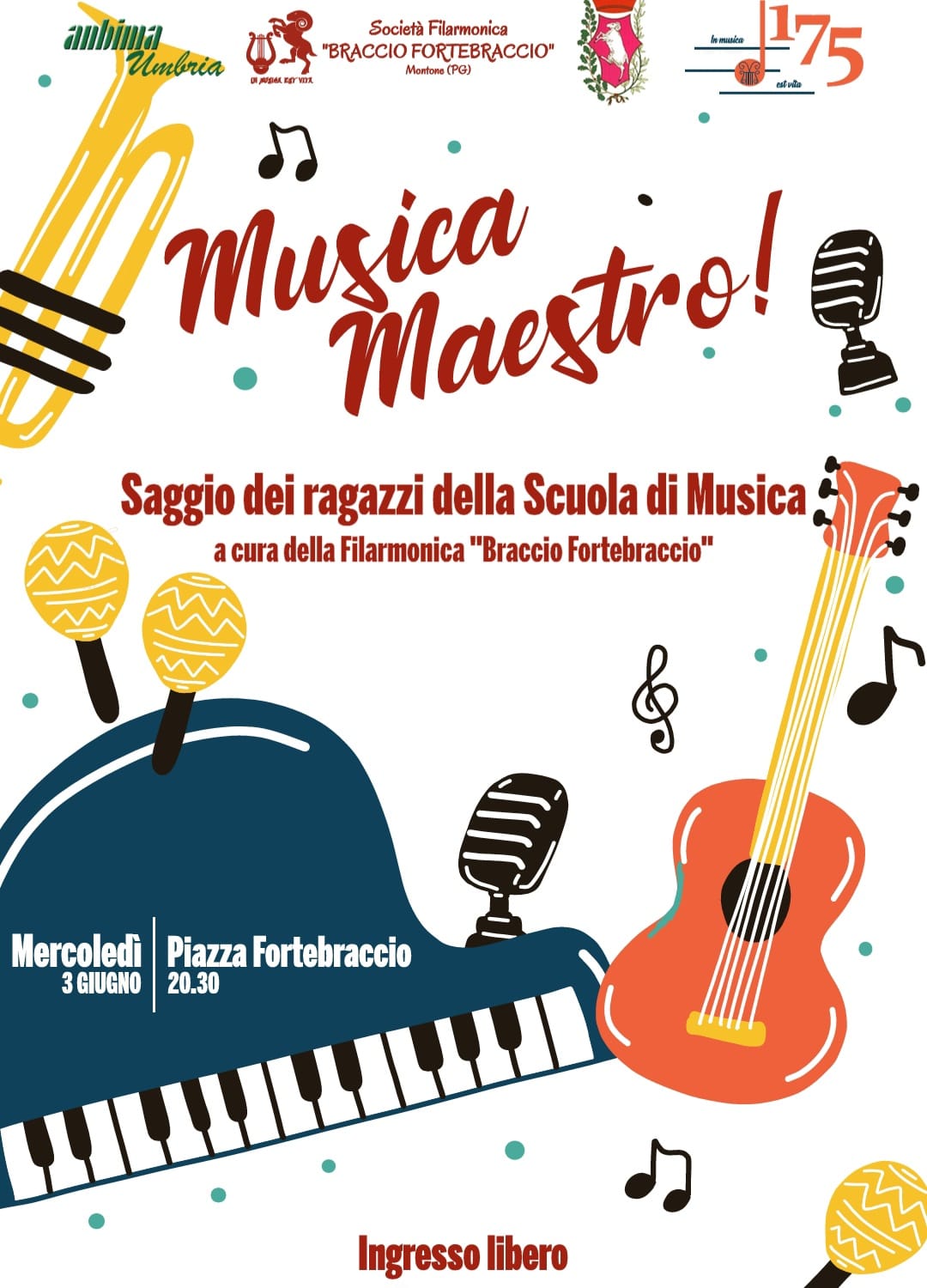 Montone, la musica torna protagonista in piazza Fortebraccio Montone, la musica torna protagonista in piazza Fortebraccio