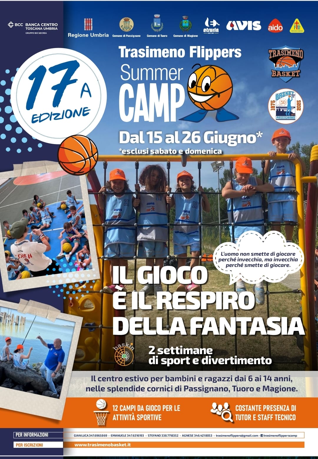 Aperte le iscrizioni alla XVII edizione del Trasimeno Flippers Summer Camp Aperte le iscrizioni alla XVII edizione del Trasimeno Flippers Summer Camp