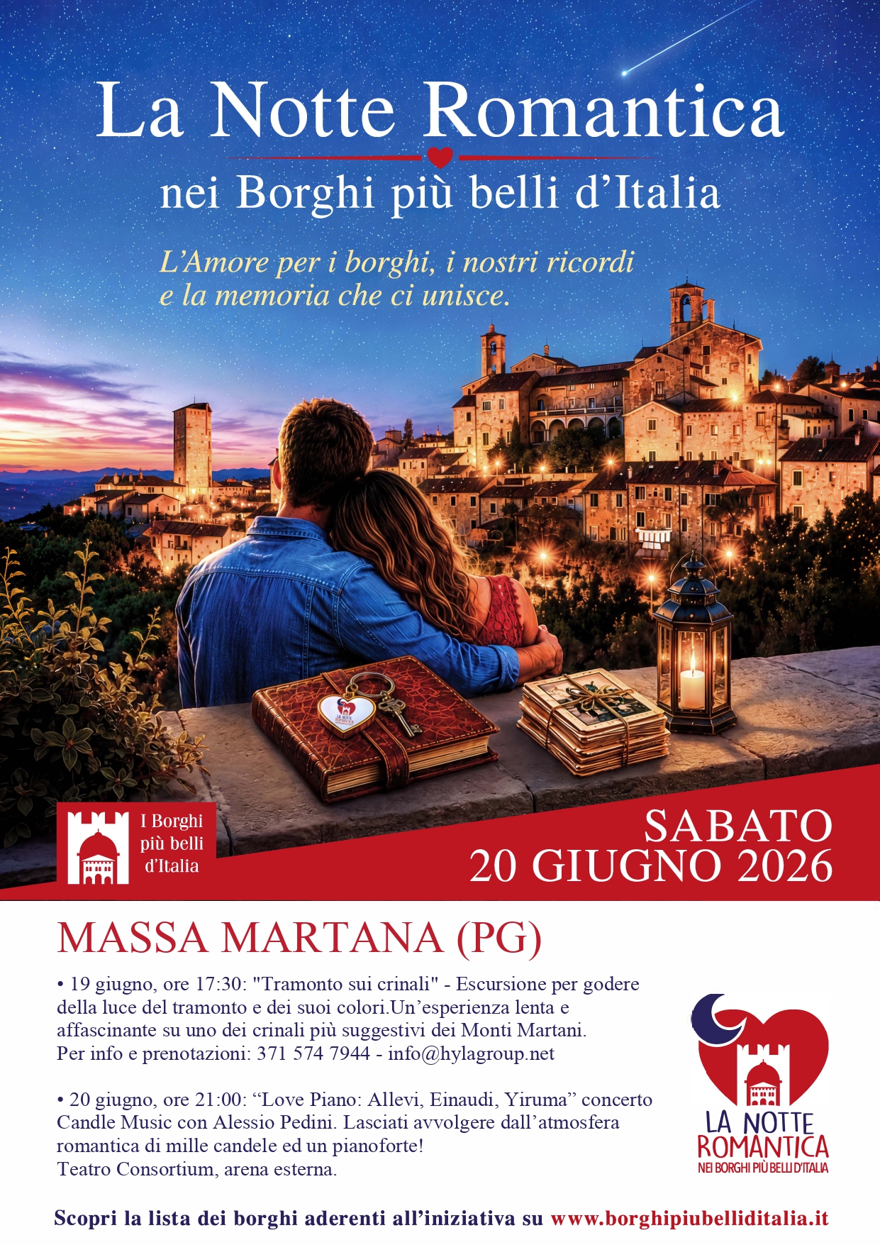 Massa Martana - Il 19 e 20 giugno, Notte Romantica Massa Martana - Il 19 e 20 giugno, Notte Romantica