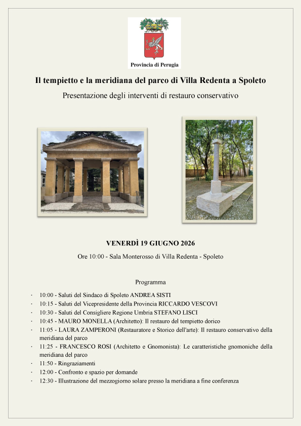 Locandina con il programma della giornata di presentazione
