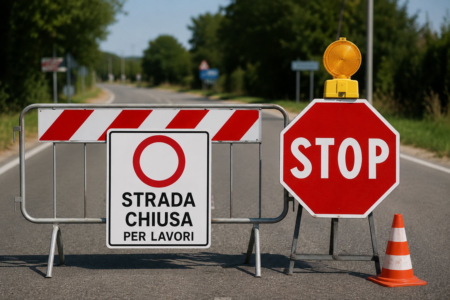 Immagine generica stop alla circolazione creata con AI