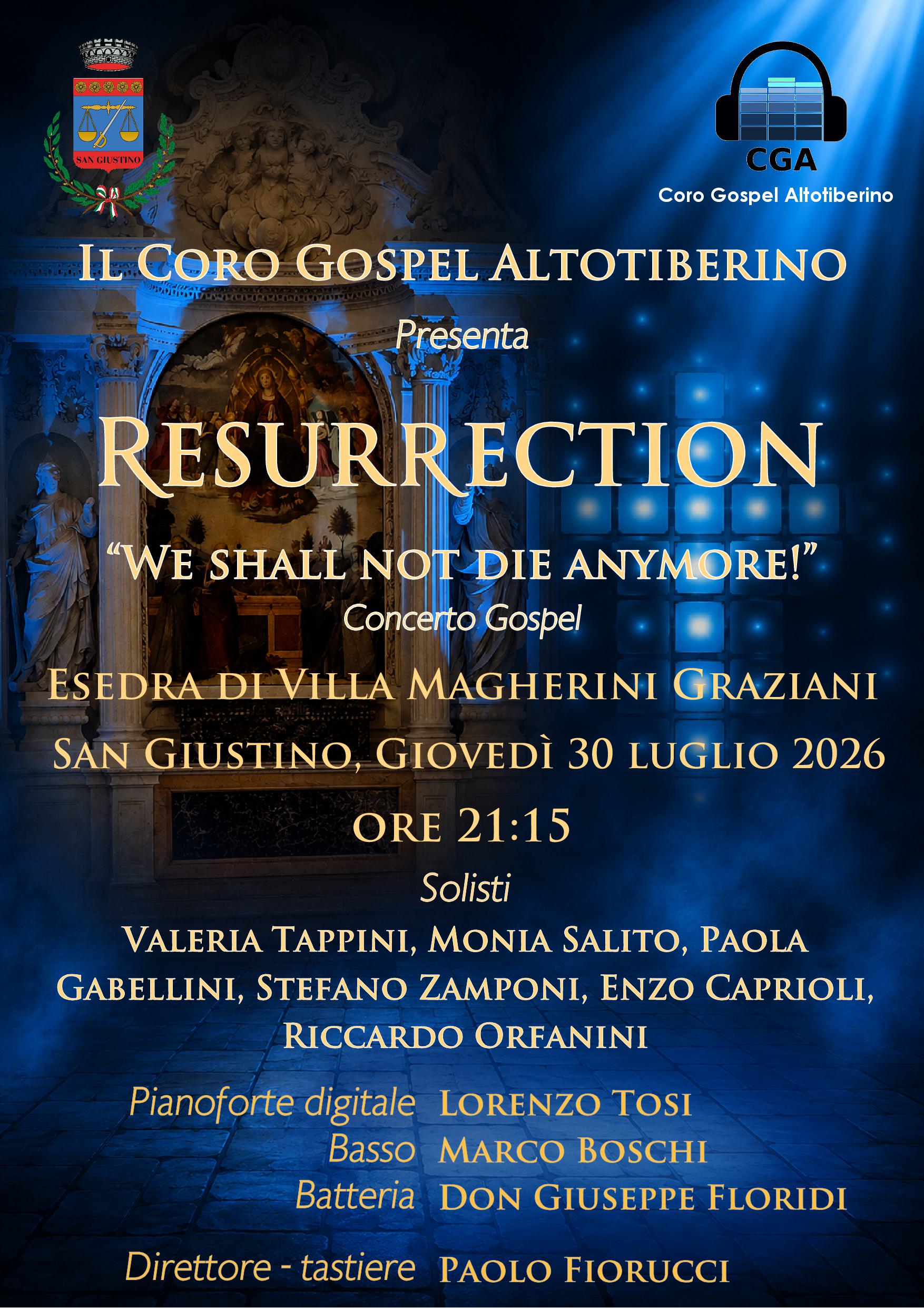 A San Giustino il Coro Gospel Altotiberino presenta "Resurrection" A San Giustino il Coro Gospel Altotiberino presenta "Resurrection"