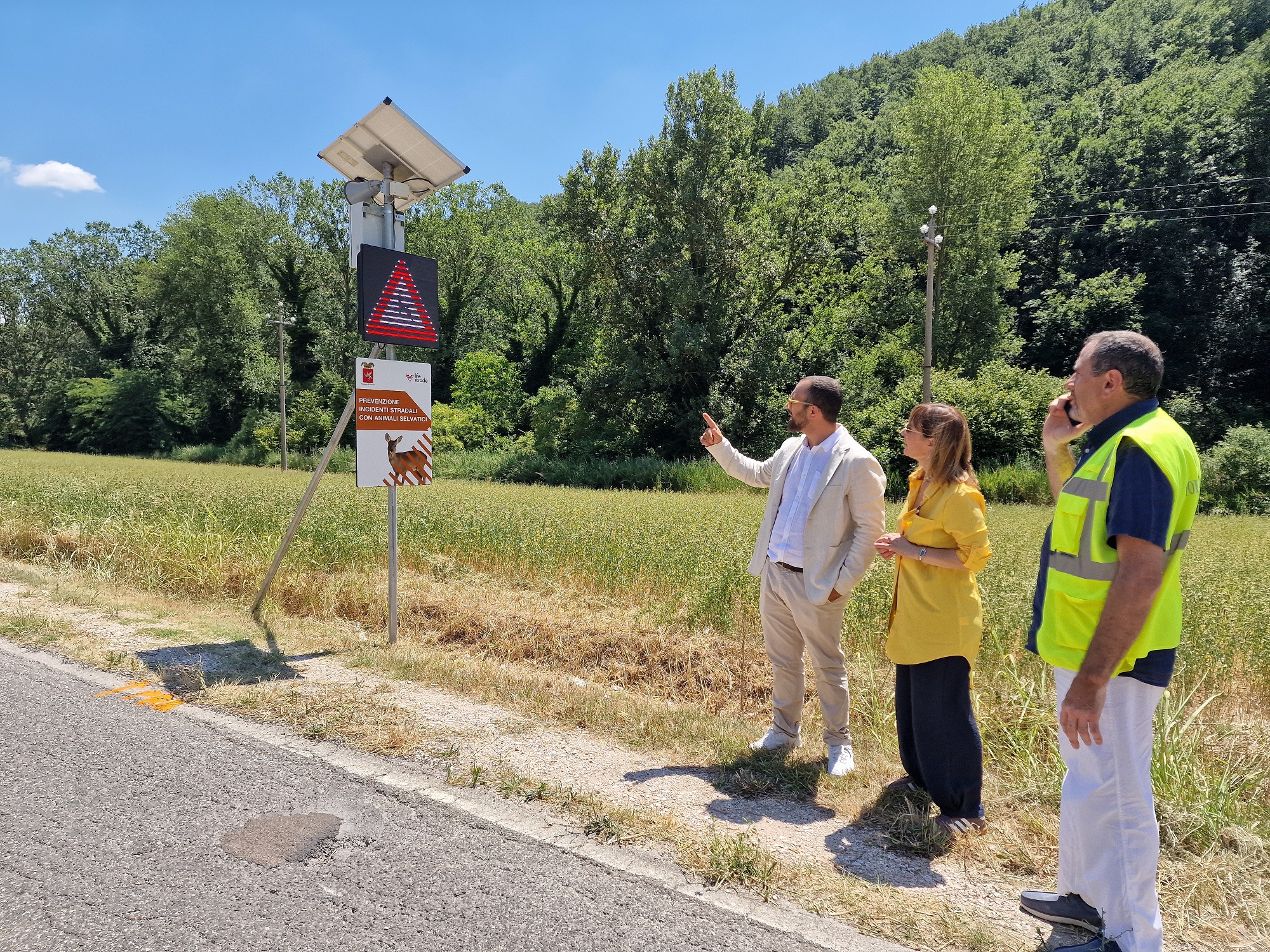 Incidenti da fauna selvatica – A Pianello in funzione il 13° impianto di prevenzione Incidenti da fauna selvatica – A Pianello in funzione il 13° impianto di prevenzione