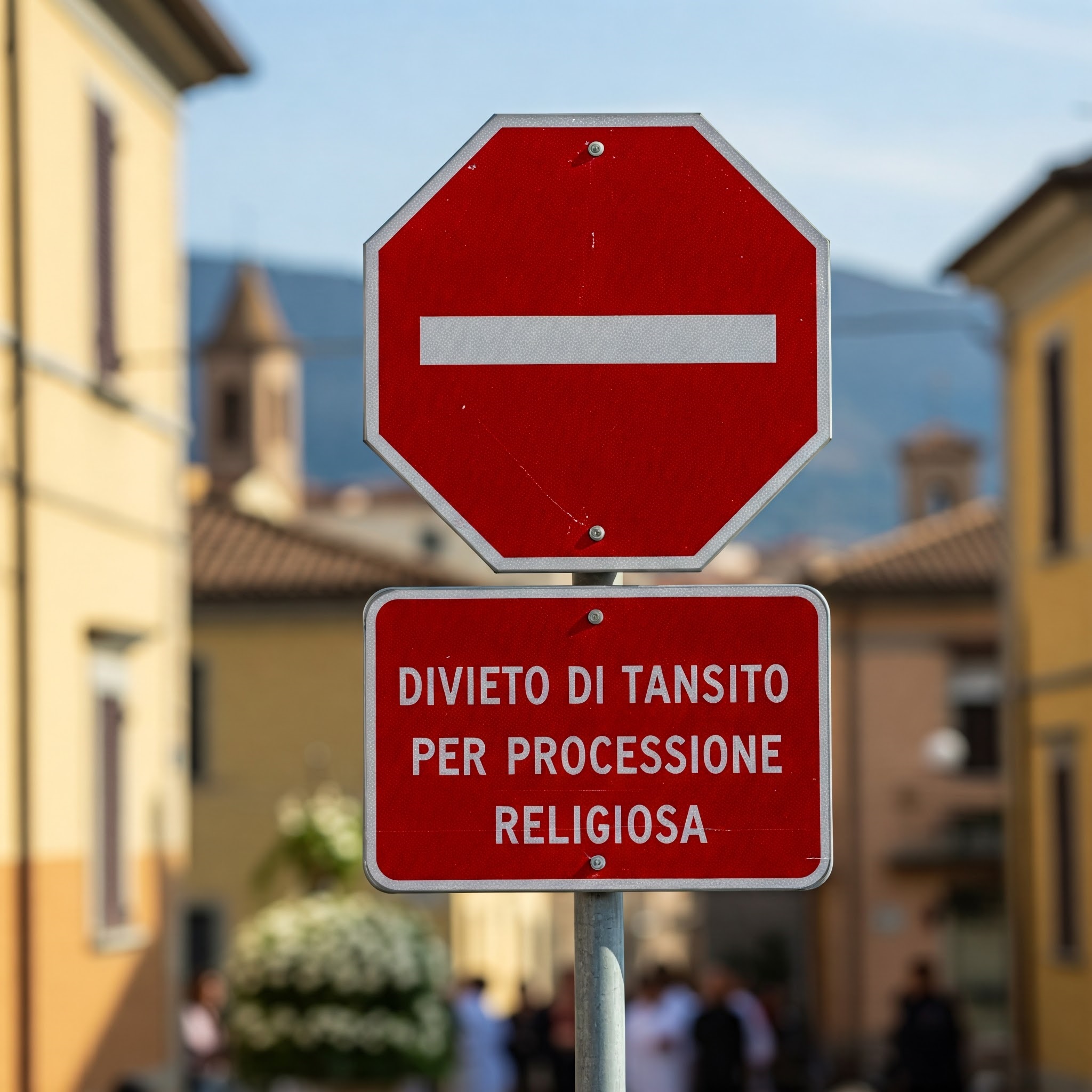 sospensione circolazione per processione (immagine creata con AI)