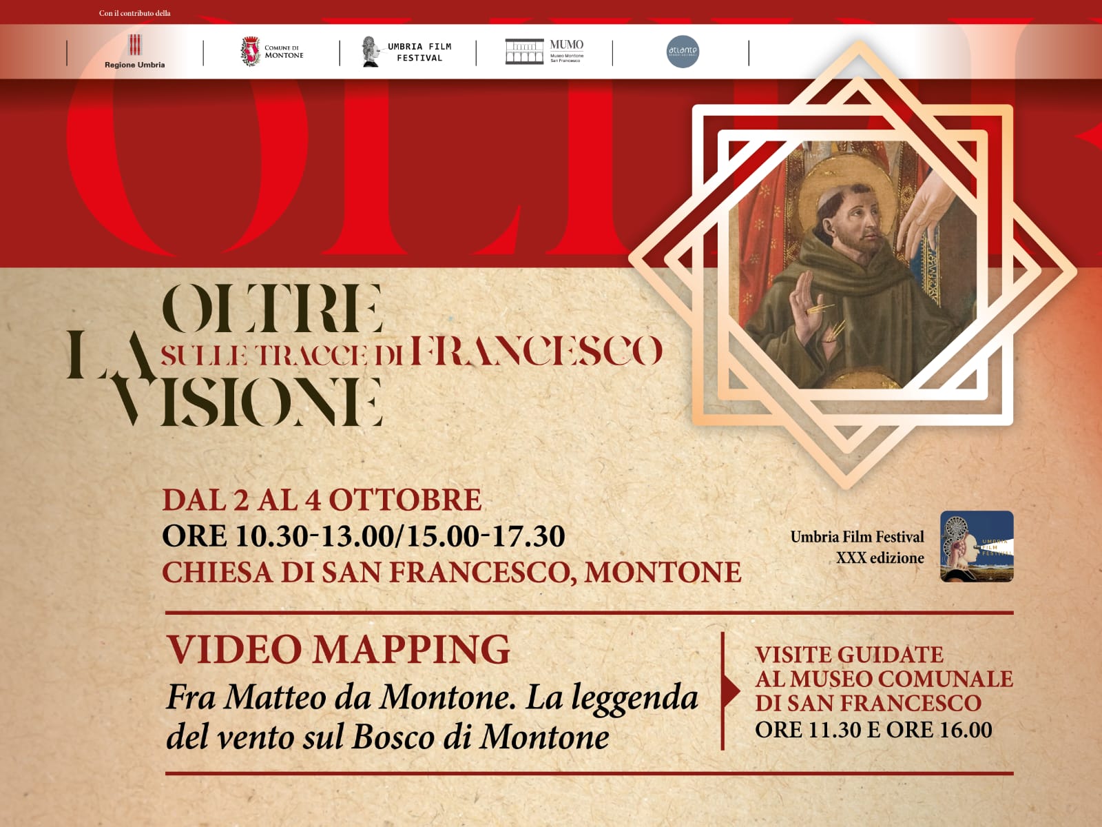 &ldquo;Oltre la visione. Sulle tracce di Francesco&rdquo;: a Montone un viaggio immersivo tra arte, storia e spiritualit&agrave;