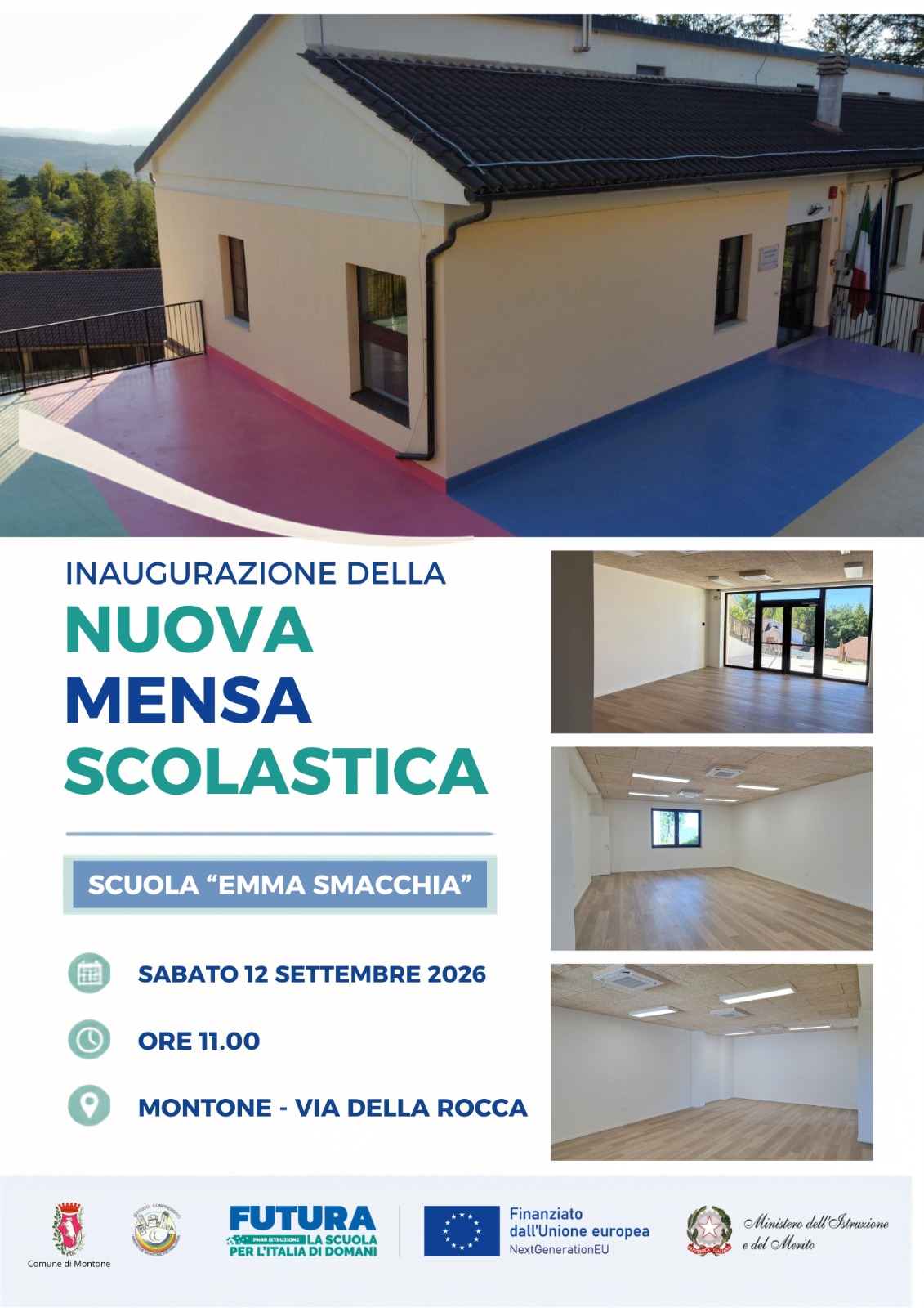 Locandina dell'inaugurazione della nuova mensa